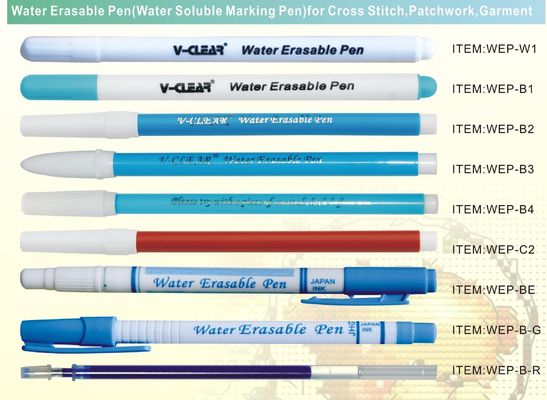 2mm Nib Washable Ink Water Erasable Pen Untuk Penandaan Garmen