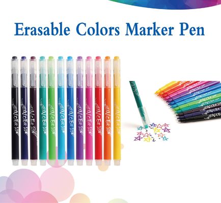 Cepat Kering 2.2mm Tip Gesekan Warna Penanda yang Dapat Dihapus