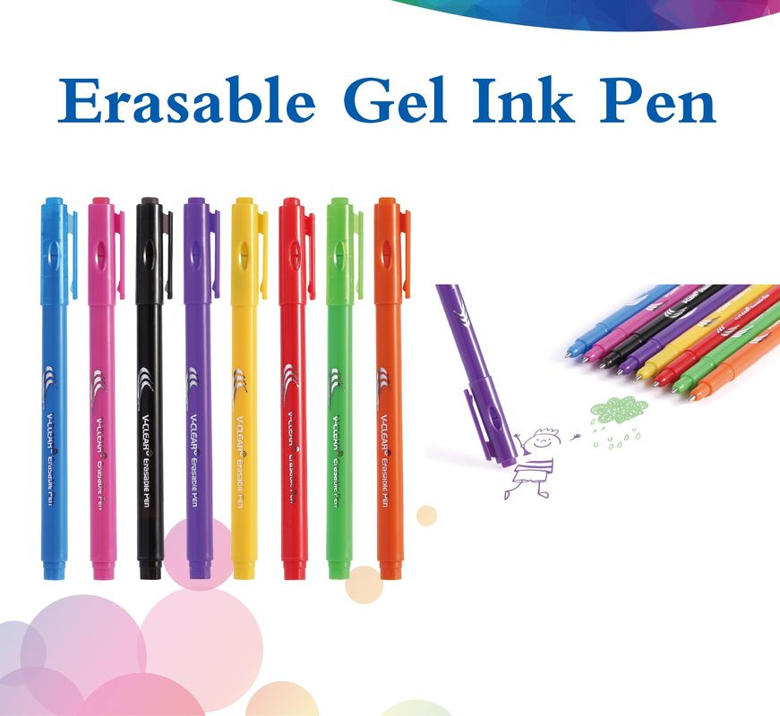 20 Pena Gel Dihapus Warna Vibrant Dengan 0.5 0.7mm Nib